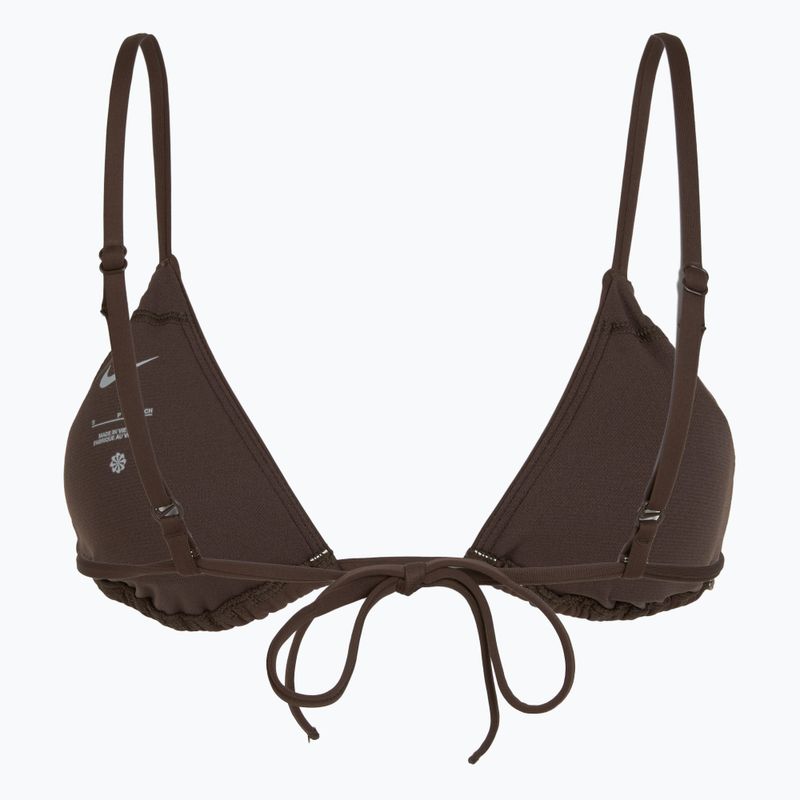 Góra od stroju pływackiego Nike Essential Triangle Bikini baroque brown 2