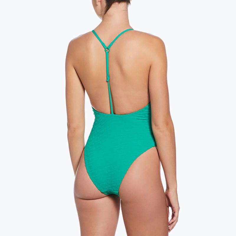 Strój pływacki jednoczęściowy damski Nike Swoosh Link Y-Back stadium green 3