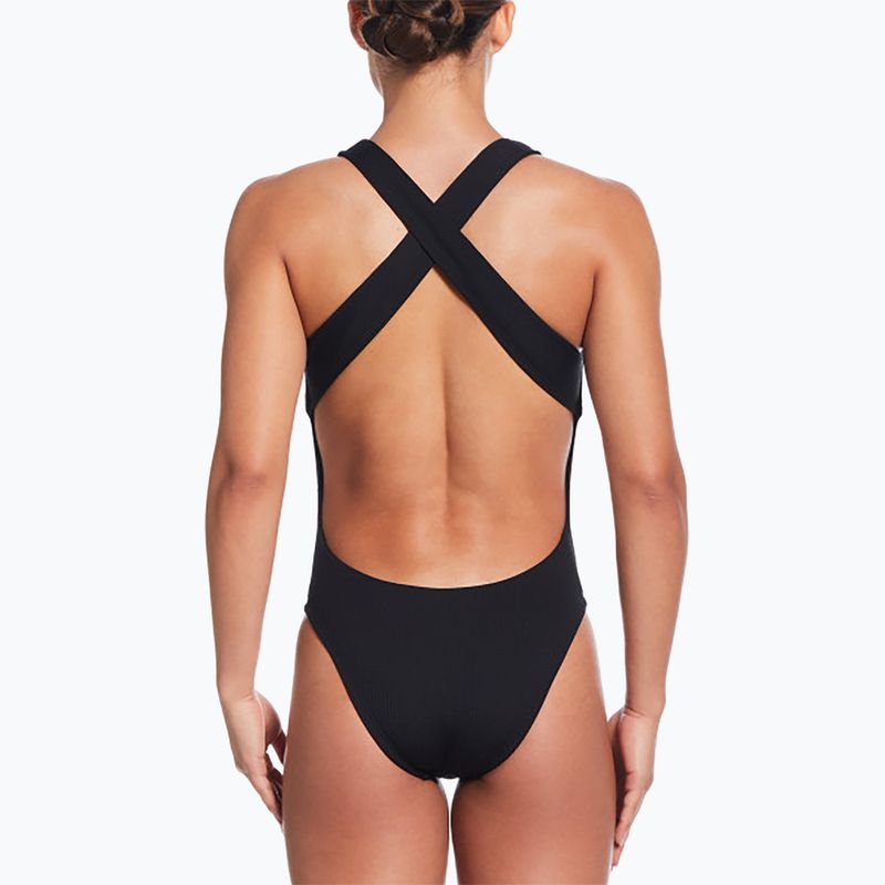 Strój pływacki jednoczęściowy damski Nike Elevated Essential Crossback black 3