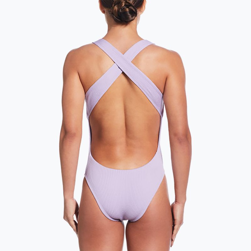 Strój pływacki jednoczęściowy damski Nike Elevated Essential Crossback hydrangeas 3