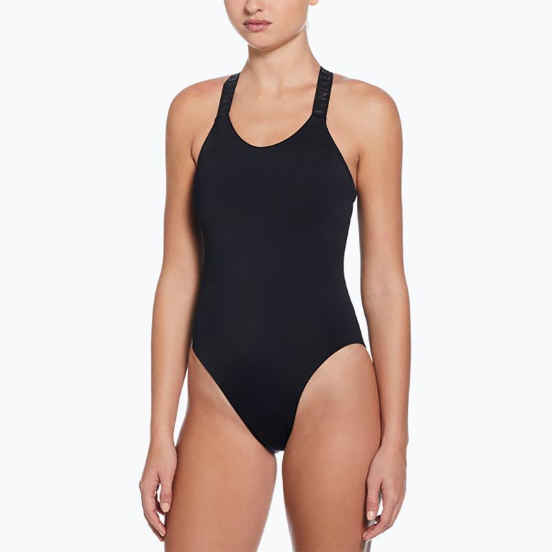 Strój pływacki jednoczęściowy damski Nike Hydralock Fusion Racerback black