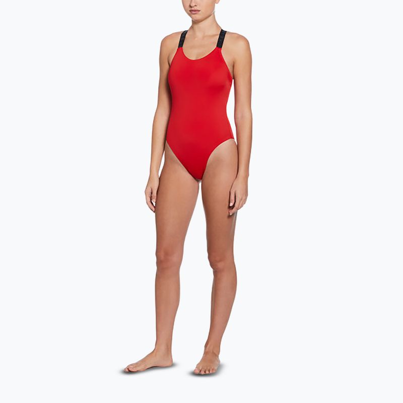 Strój pływacki jednoczęściowy damski Nike Hydralock Fusion university red 2
