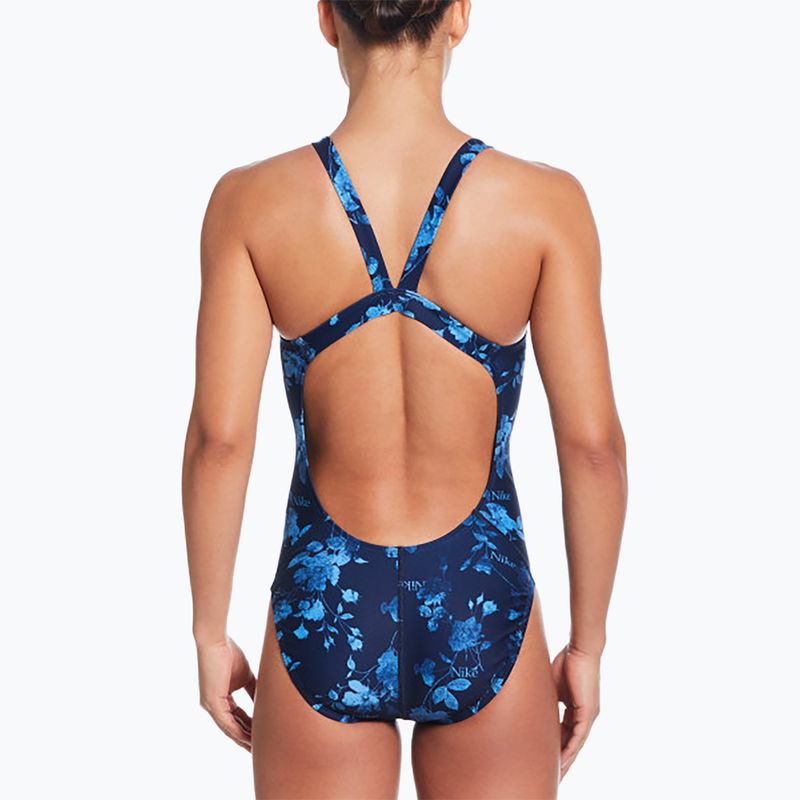 Strój pływacki jednoczęściowy damski Nike Hydrastrong Fastback midnight navy 3