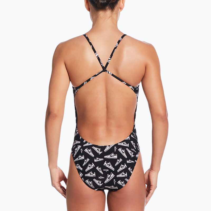 Strój pływacki jednoczęściowy damski Nike Hydrastrong Cutout jet black 3