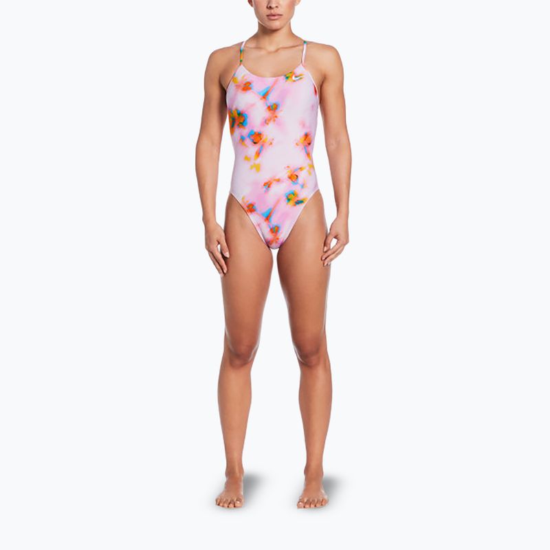 Strój pływacki jednoczęściowy damski Nike Hydrastrong Cutout pink foam 2