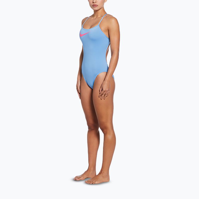 Strój pływacki jednoczęściowy damski Nike Hydrastrong Adjustable Crossback university blue 2