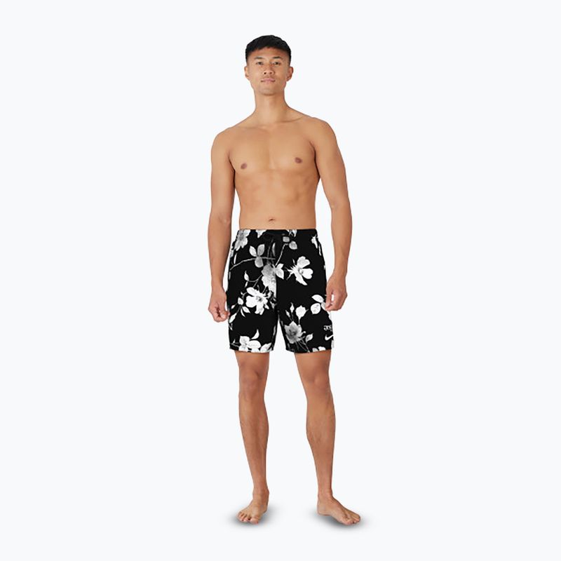 Szorty kąpielowe męskie Nike Fine Floral 7" Volley black 7