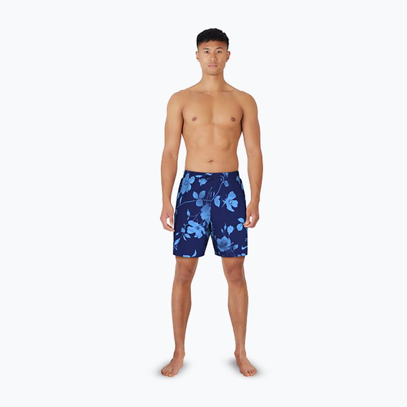 Szorty kąpielowe męskie Nike Fine Floral 7" Volley midnight navy 5