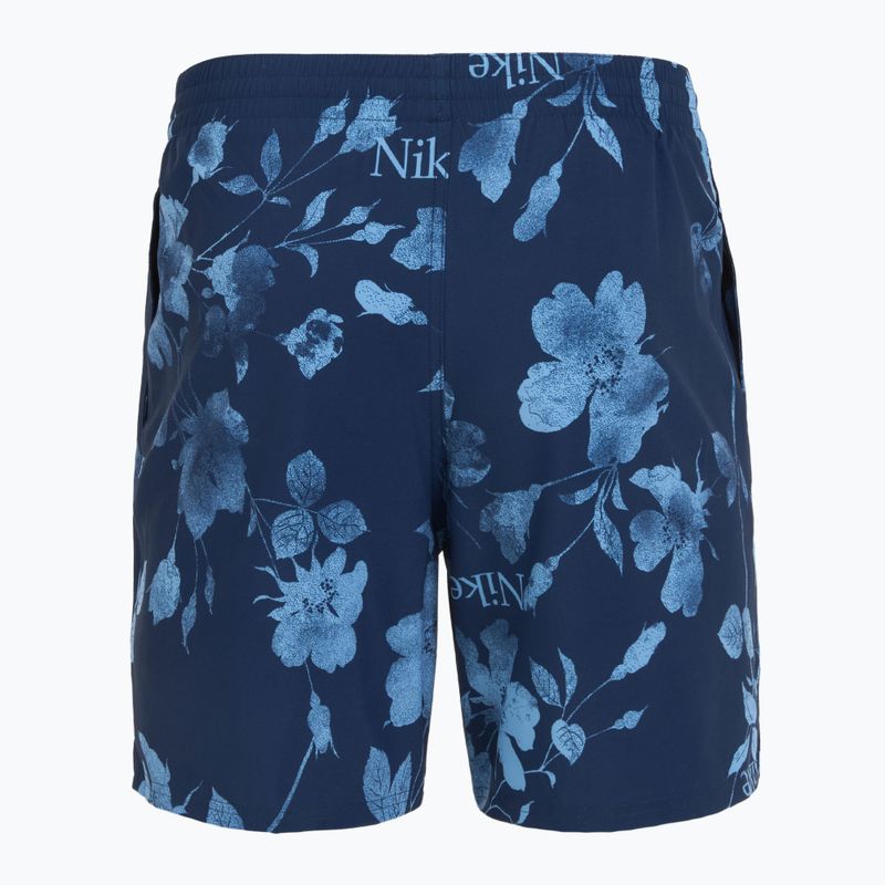 Szorty kąpielowe męskie Nike Fine Floral 7" Volley midnight navy 2