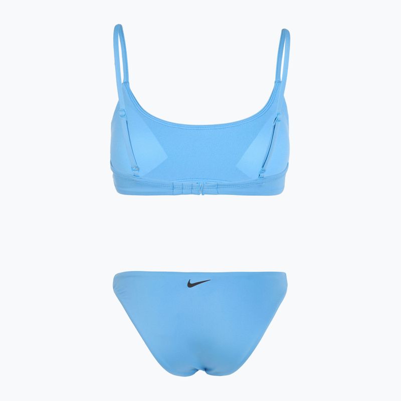 Strój pływacki dwuczęściowy damski Nike Essential Bralette Bikini university blue 2