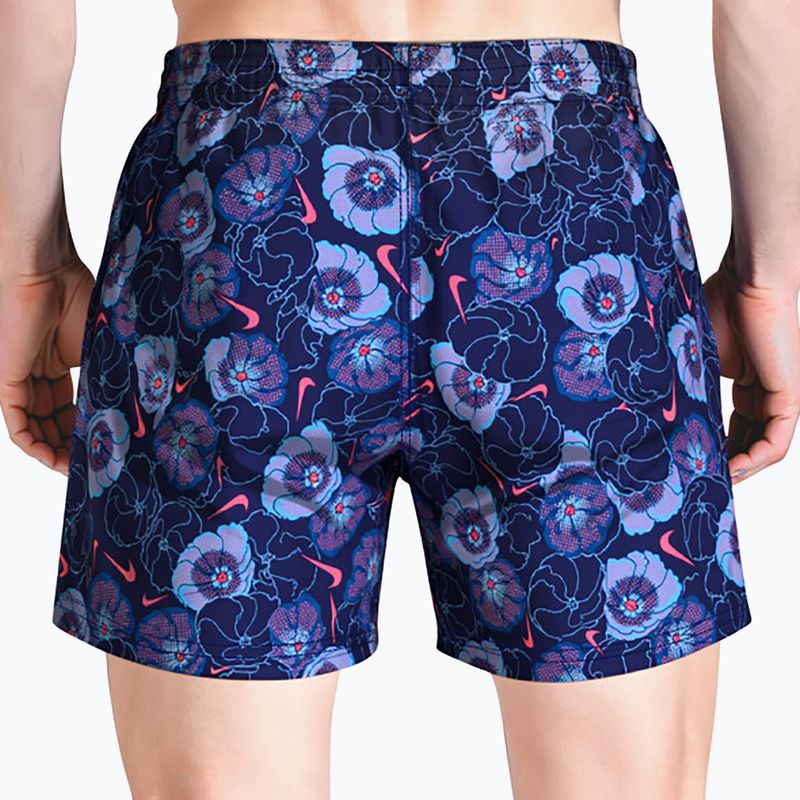Szorty kąpielowe męskie Nike Multi Poppy Print 5" Volley midnight navy 3