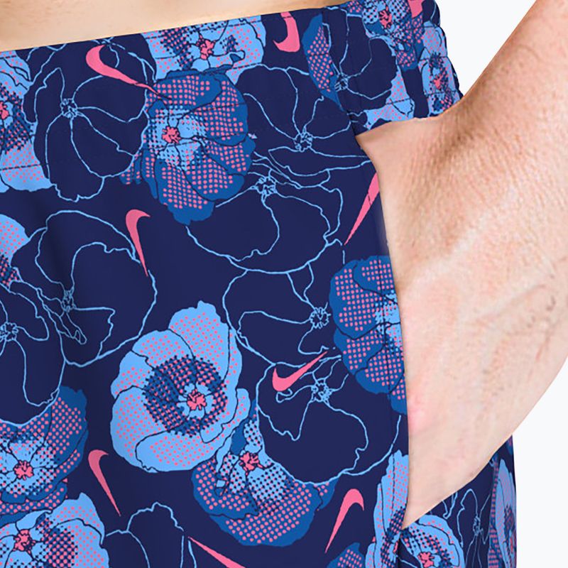 Szorty kąpielowe męskie Nike Multi Poppy Print 5" Volley midnight navy 5