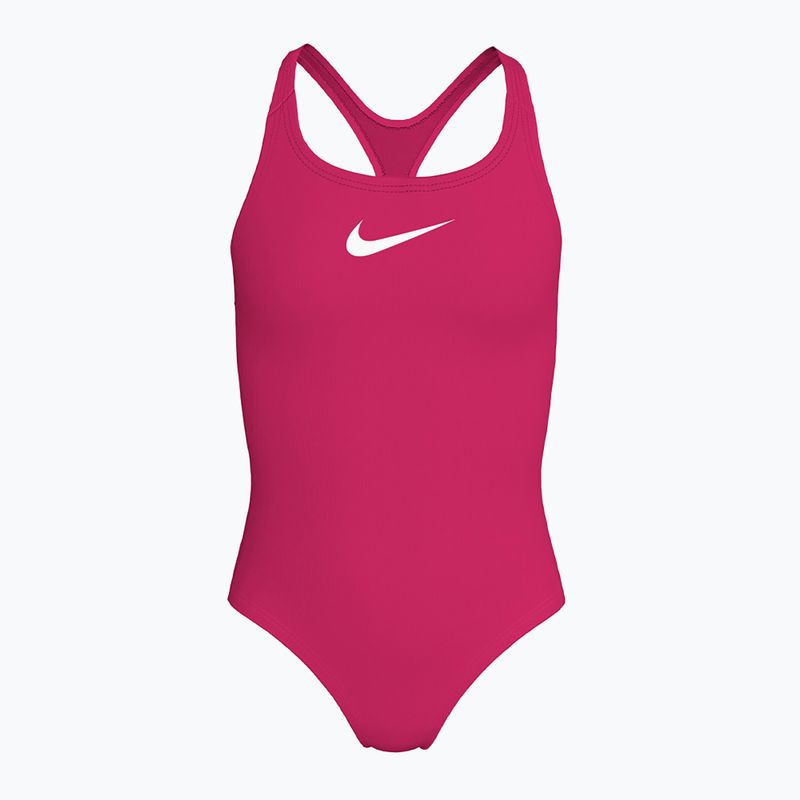 Strój pływacki jednoczęściowy dziecięcy Nike Essential Racerback rush pink