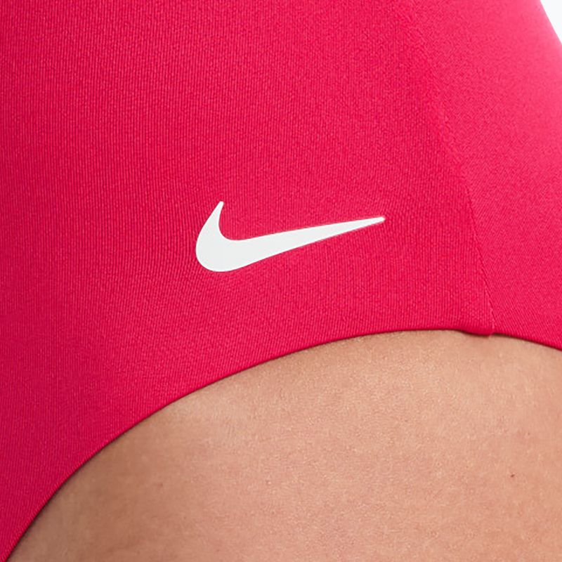 Strój pływacki jednoczęściowy damski Nike Essential V-Neck rush pink 5