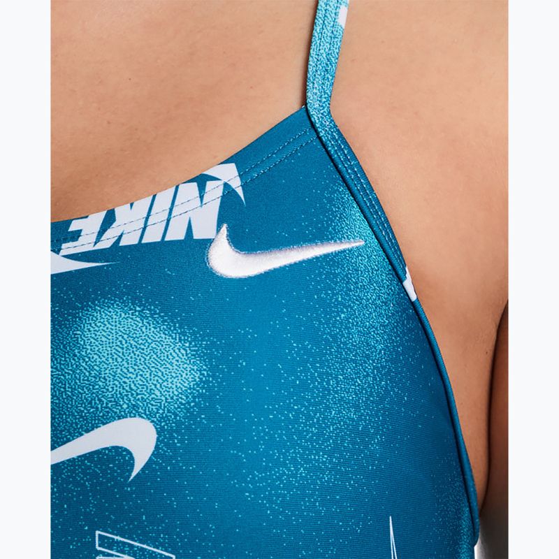 Strój pływacki jednoczęściowy damski Nike Hydrastrong Cutout green abyss 4