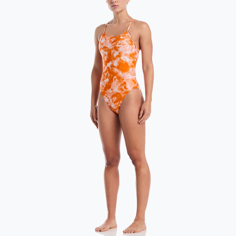 Strój pływacki jednoczęściowy damski Nike Hydrastrong Cutout bright ceramic 2