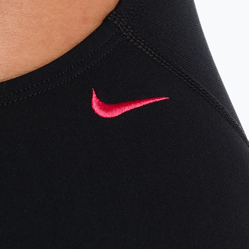 Strój pływacki jednoczęściowy damski Nike Hydrastrong Logo Graphic Fastback black 5
