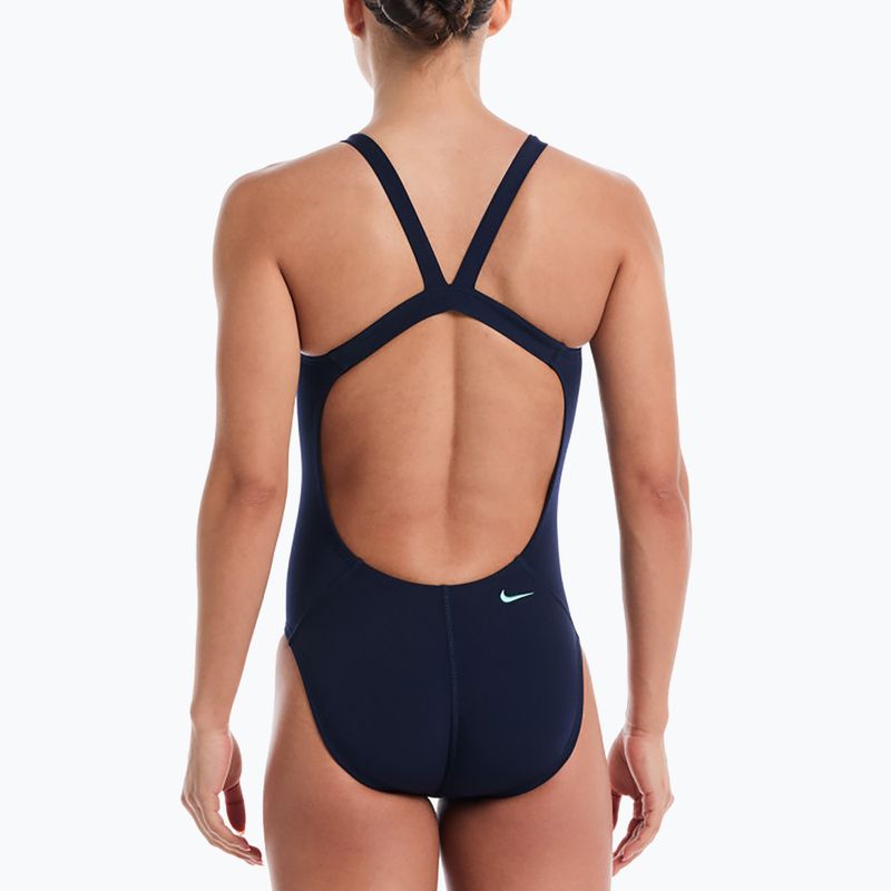 Strój pływacki jednoczęściowy damski Nike Hydrastrong Logo Graphic Fastback midnight navy 3