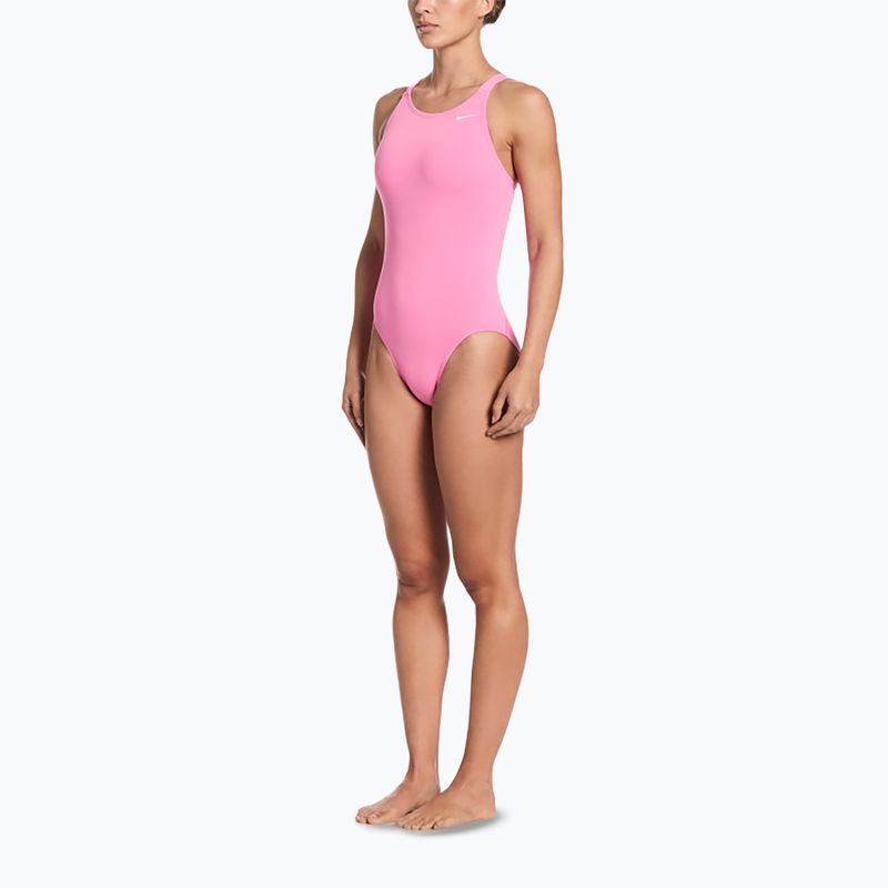 Strój pływacki jednoczęściowy damski Nike Hydrastrong Solid pink glow 2