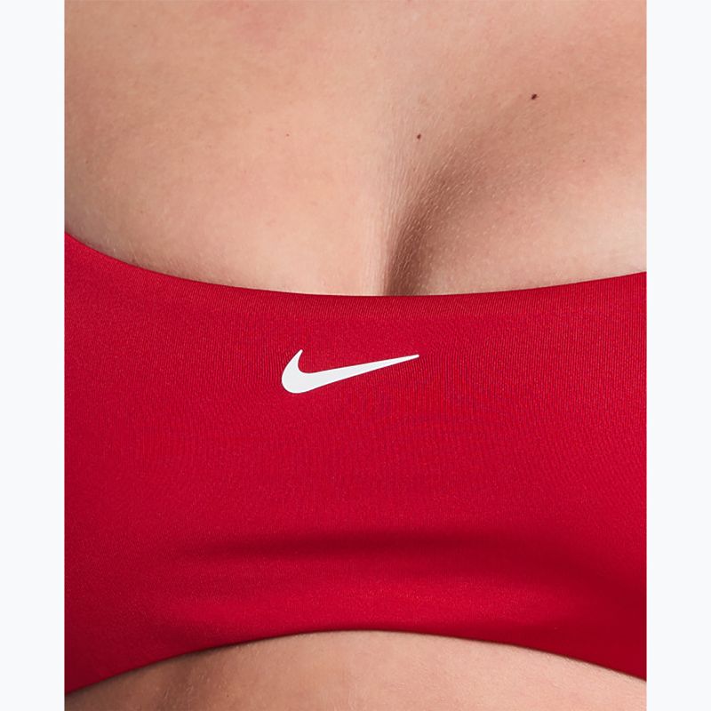 Strój pływacki dwuczęściowy damski Nike Essential Bralette Bikini gym red 4