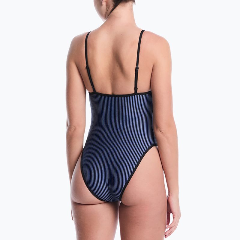 Strój pływacki jednoczęściowy damski Nike Ocean Bound Ripple Texture Square Neck slate 3
