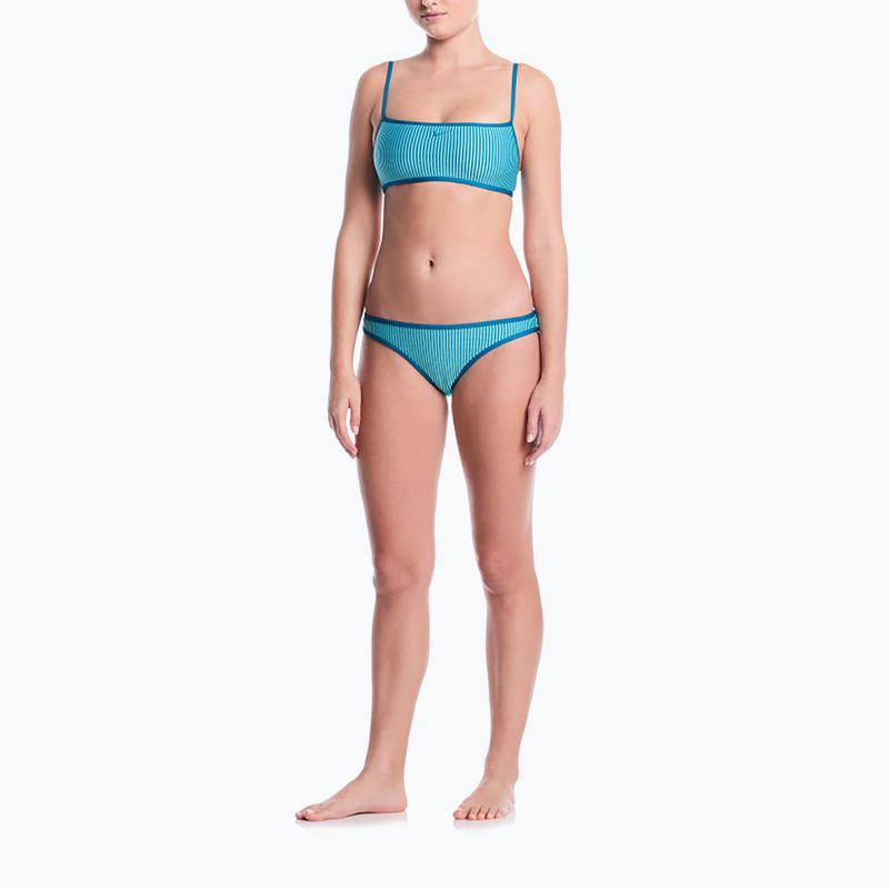 Góra od stroju pływackiego Nike Ripple Texture Bralette Classic Bikini bleached turquoise 2