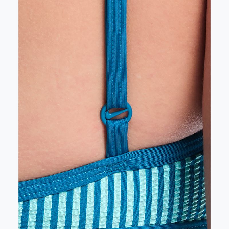 Góra od stroju pływackiego Nike Ripple Texture Bralette Classic Bikini bleached turquoise 5