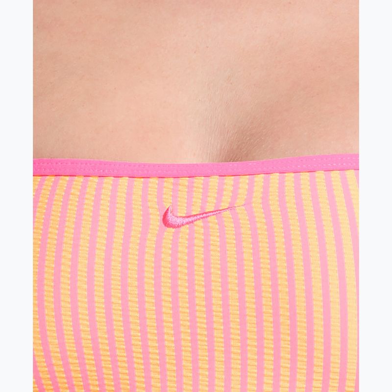 Góra od stroju pływackiego Nike Ripple Texture Bralette Classic Bikini pink glow 4