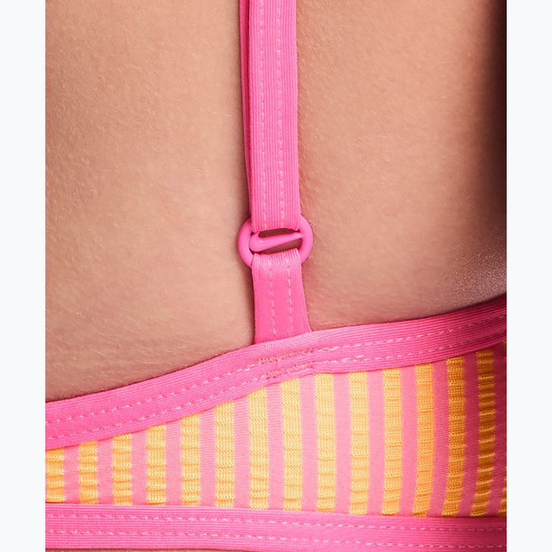 Góra od stroju pływackiego Nike Ripple Texture Bralette Classic Bikini pink glow 5