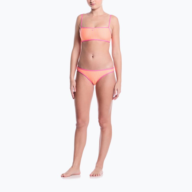 Dół od stroju pływackiego Nike Ripple Texture Hipster Bikini pink glow 2