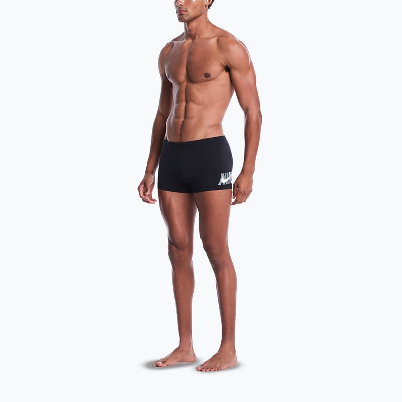 Bokserki kąpielowe męskie Nike Logo Graphic Square Leg black 2