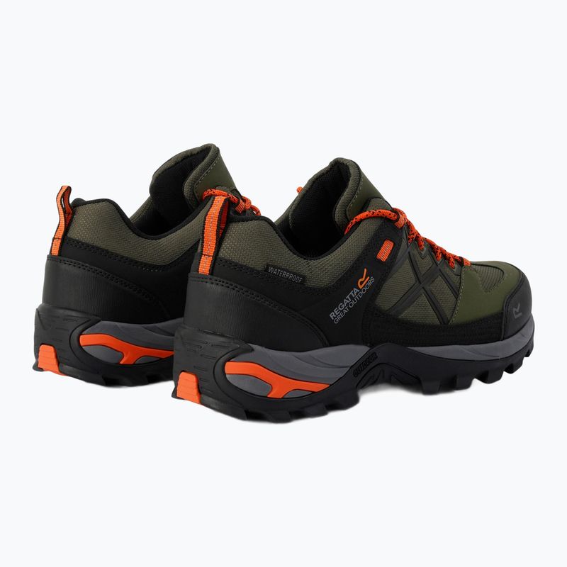 Buty trekkingowe męskie REGATTA Samaris III Low cypress green/blaze orange 3