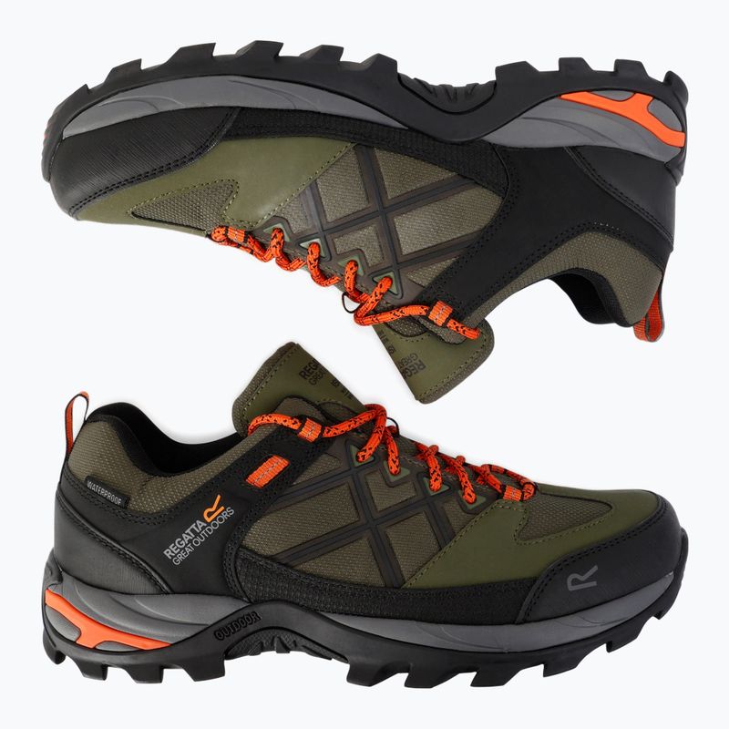 Buty trekkingowe męskie REGATTA Samaris III Low cypress green/blaze orange 4