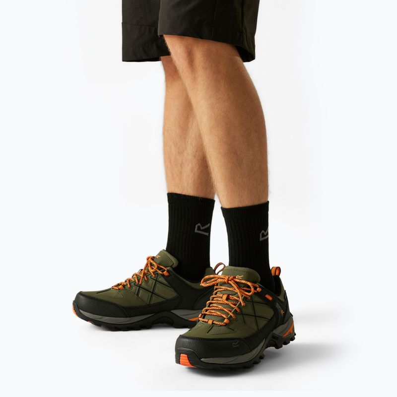Buty trekkingowe męskie REGATTA Samaris III Low cypress green/blaze orange 9