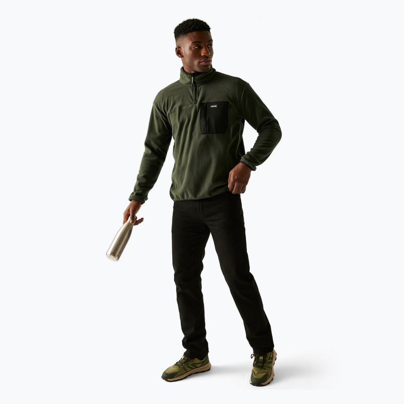 Bluza polarowa męska REGATTA Frankie Half Zip dark khaki 2