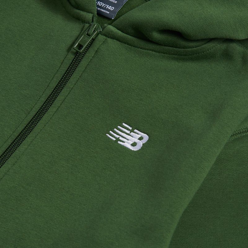 Bluza dziecięca New Balance Brush Back Small Logo Full Zip Hoodie dark alpine green 3