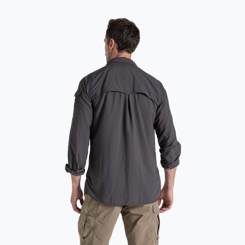 Koszula męska Craghoppers NosiLife Adventure Long Sleeved Shirt III black pepper 3