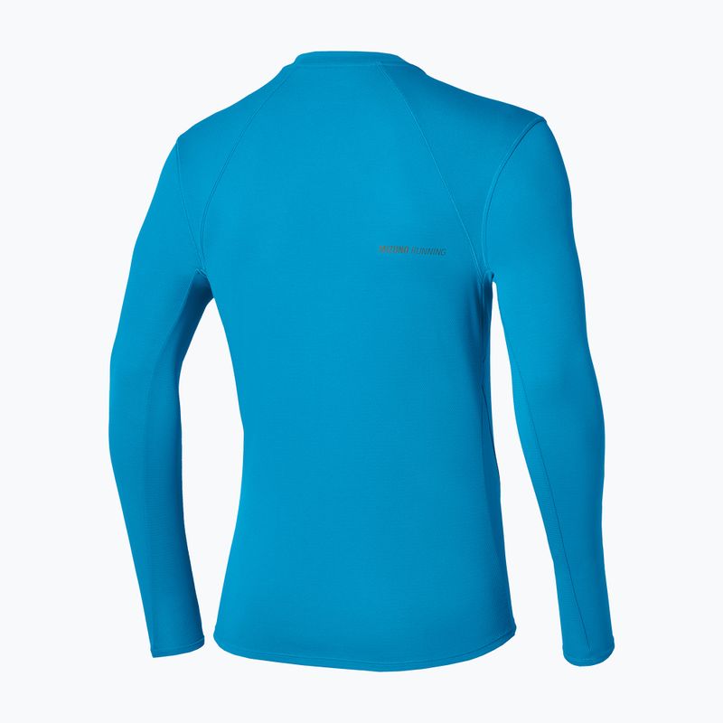 Longsleeve do biegania męski Mizuno Tech Thermal Charge Breath Thermo Long Sleeve Tee blue jewel 2