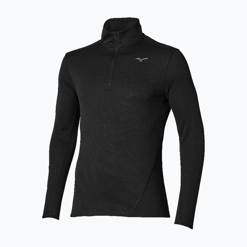 Longsleeve do biegania męski Mizuno Tech Thermal Charge Breath Thermo Half Zip Long Sleeve Tee black