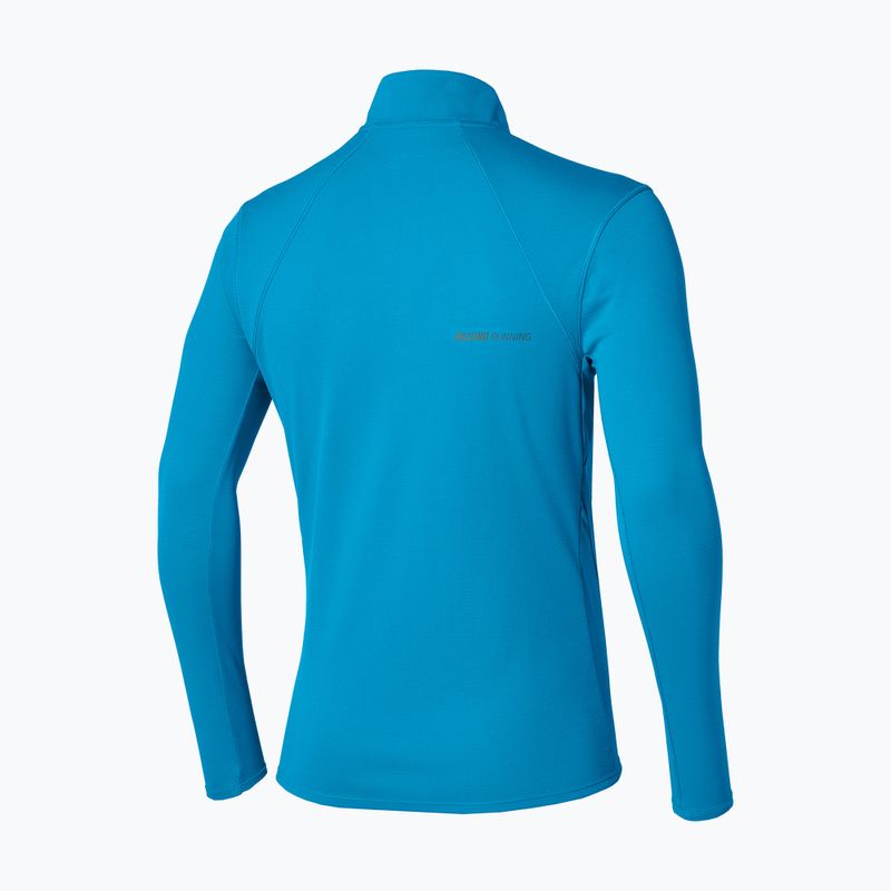 Longsleeve do biegania męski Mizuno Tech Thermal Charge Breath Thermo Half Zip Long Sleeve Tee blue jewel 2