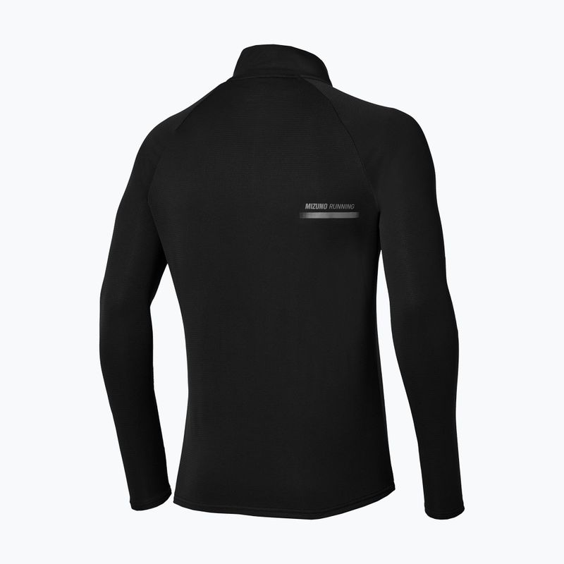 Longsleeve do biegania męski Mizuno Active Dryaeroflow Hybrid Long Sleeve Top Black 2
