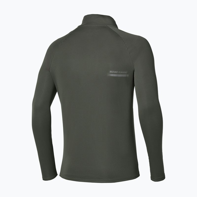 Longsleeve do biegania męski Mizuno Active Dryaeroflow Hybrid Long Sleeve Top Forest Night 2