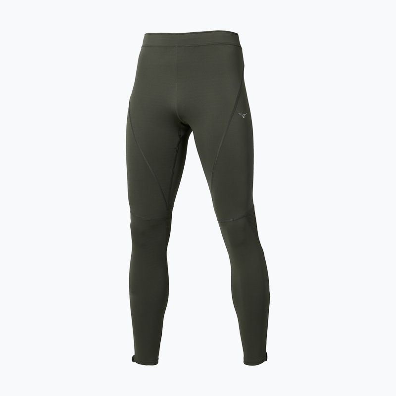 Legginsy do biegania męskie Mizuno Active Warmalite Long Tight forest night