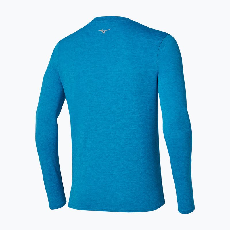 Longsleeve do biegania męski Mizuno Core Impulse Long Sleeve Tee blue jewel 2