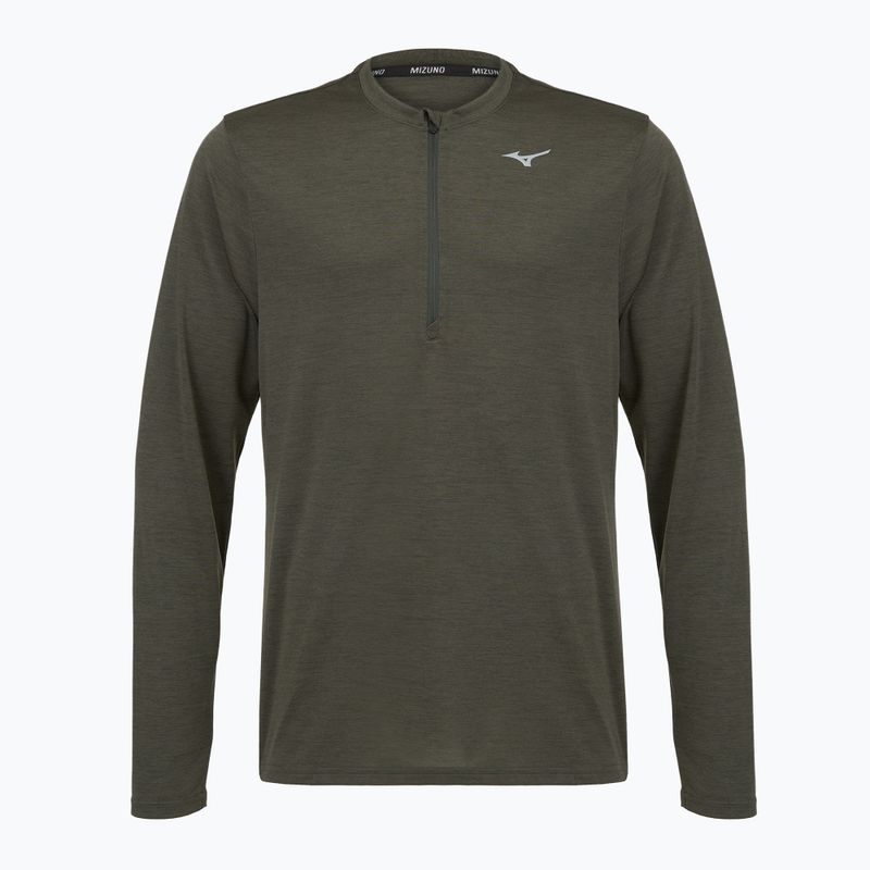 Bluza do biegania męska Mizuno Core Impulse Half Zip Long Sleeve Tee forest night