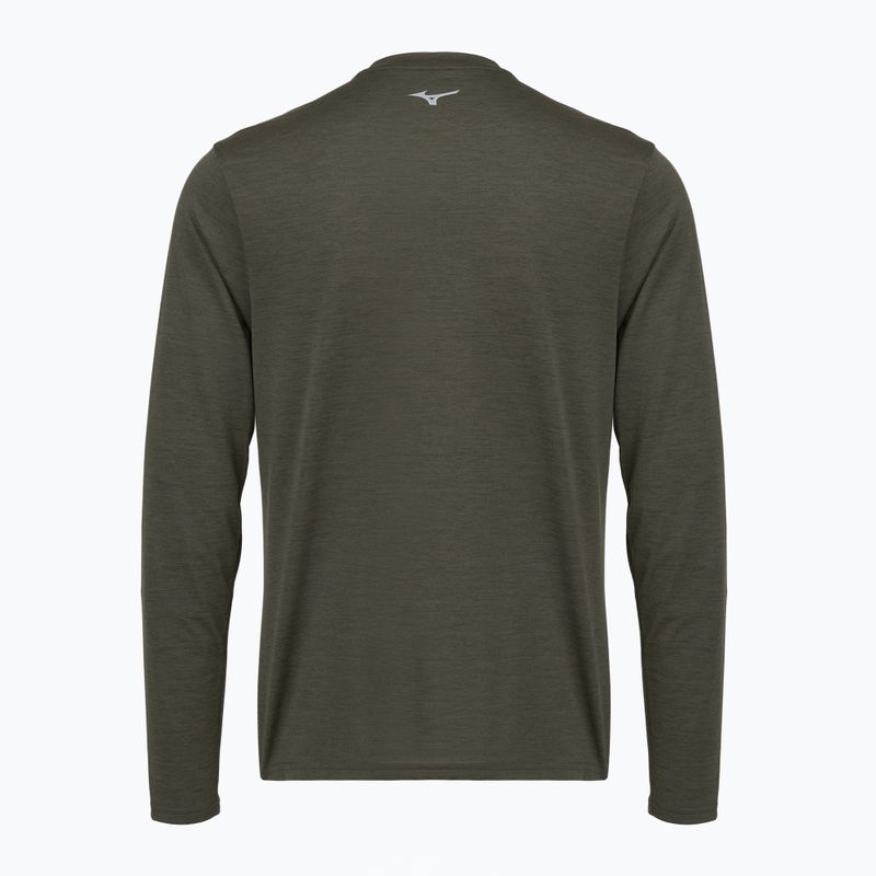 Bluza do biegania męska Mizuno Core Impulse Half Zip Long Sleeve Tee forest night 2