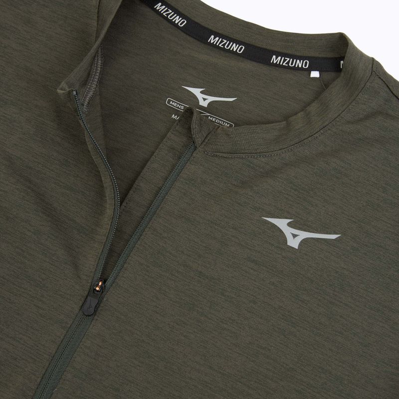 Bluza do biegania męska Mizuno Core Impulse Half Zip Long Sleeve Tee forest night 3