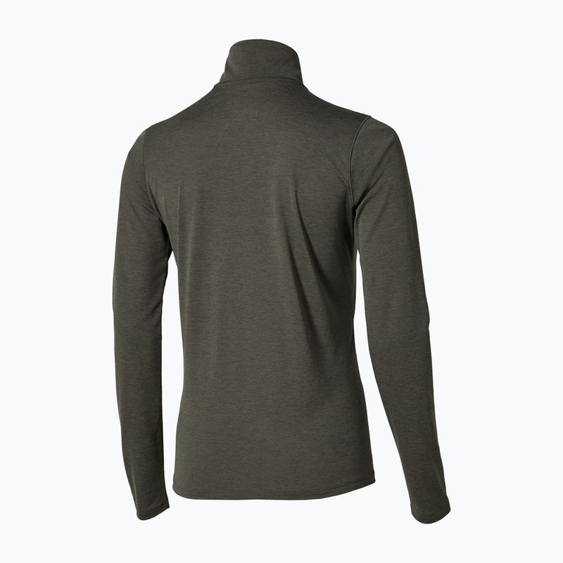 Bluza do biegania damska Mizuno Core Impulse Half Zip Long Sleeve Tee forest night 2