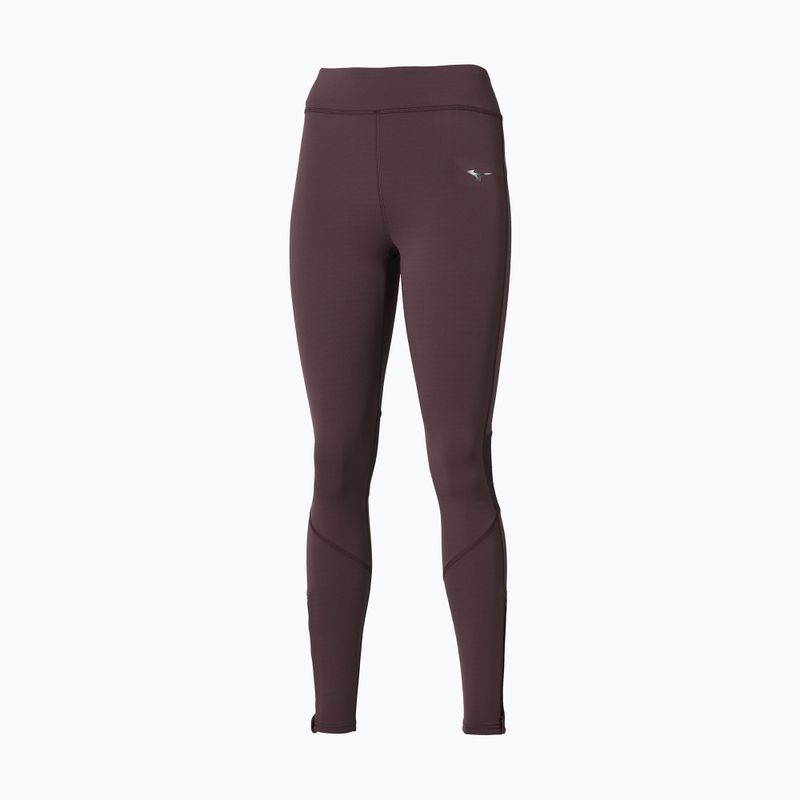 Legginsy do biegania damskie Mizuno Active Warmalite Long Tight raisin