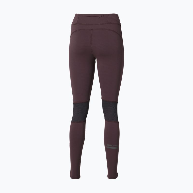 Legginsy do biegania damskie Mizuno Active Warmalite Long Tight raisin 2